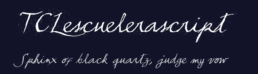 TCLescuelerascript by Rodrigo Ramírez — Script Handwritten Font — thumbnail 2