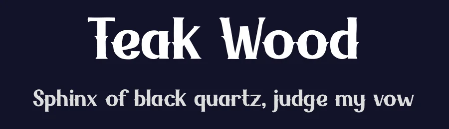 Teak Wood by Idebareng — Decorative Font — thumbnail 2