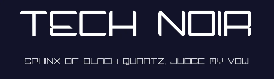 Tech Noir by John Gauthier — Display Font — thumbnail 2