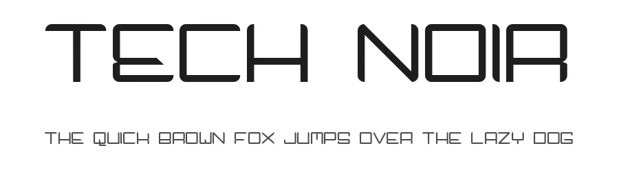 Tech Noir by John Gauthier — Display Font