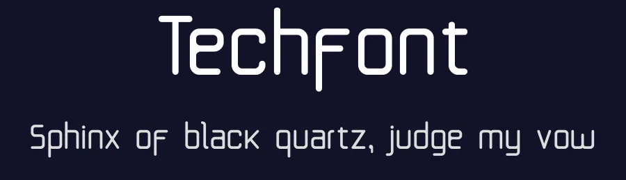 Techfont by Jorge Algarin — Display Font — thumbnail 2