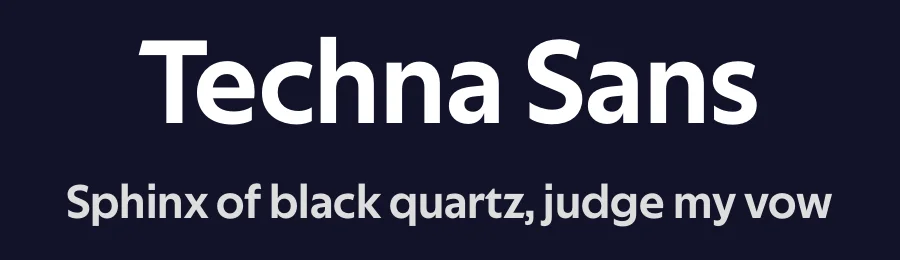 Techna Sans by Carl Enlund — Sans Serif Font — thumbnail 2