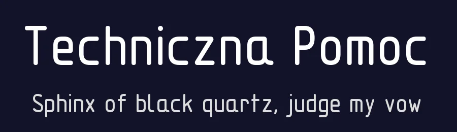 Techniczna Pomoc by Nowak.tv — Display Font — thumbnail 2