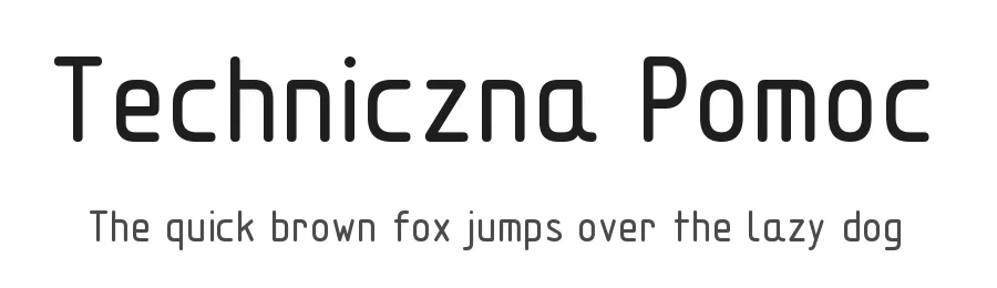 Techniczna Pomoc by Nowak.tv β Display Font