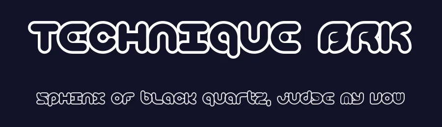 Technique BRK by Ænigma — Display Font — thumbnail 2