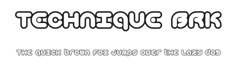 Technique BRK by Ænigma — Display Font