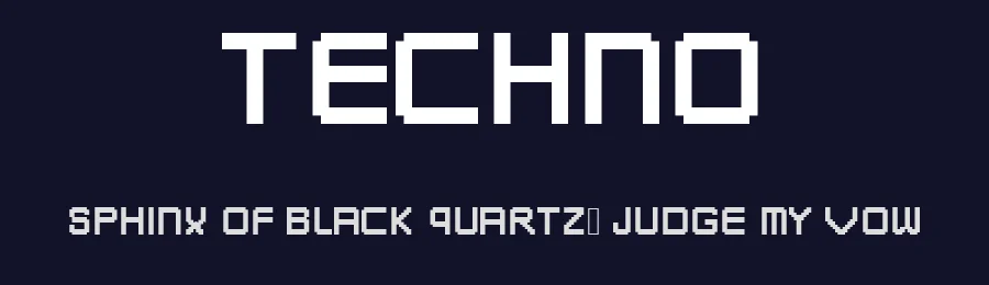 Techno by Sam Drennan — Display Font — thumbnail 2