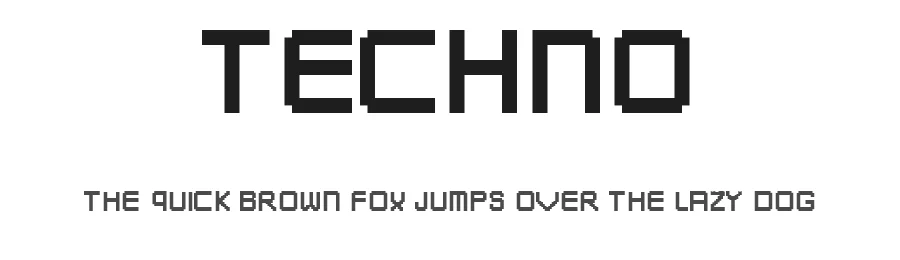 Techno by Sam Drennan — Display Font