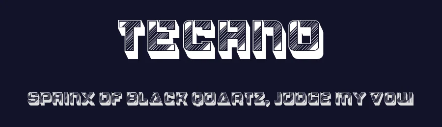 Techno by Vladimir Nikolic — Display Font — thumbnail 2