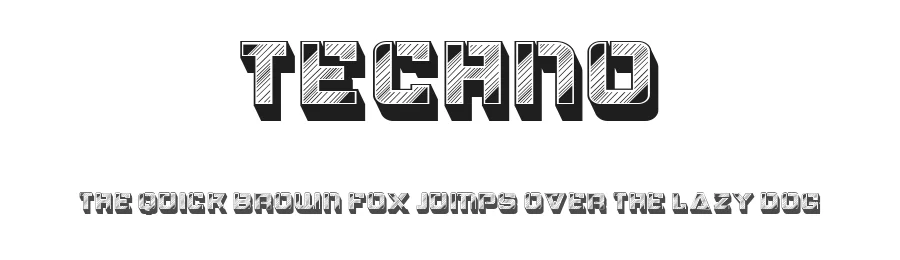 Techno by Vladimir Nikolic — Display Font
