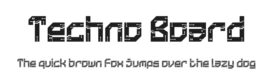 Techno Board by PutraCetol Studio — Display Font