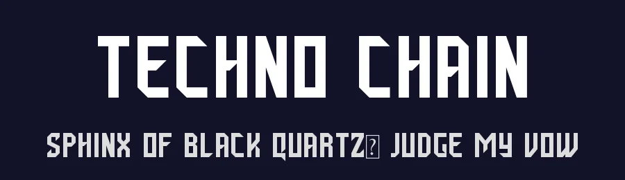 Techno Chain by Fontherapy — Display Font — thumbnail 2