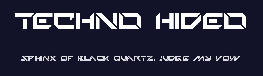 Techno Hideo by TracerTong Fontworks — Display Font — thumbnail 2