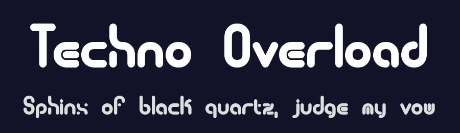 Techno Overload by Ænigma — Display Font — thumbnail 2