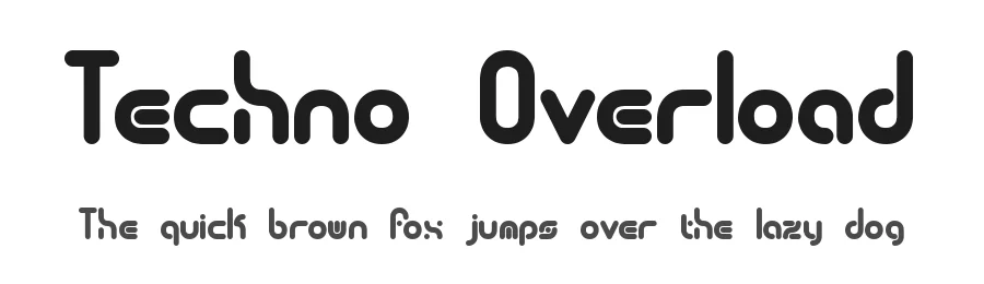 Techno Overload by Ænigma — Display Font