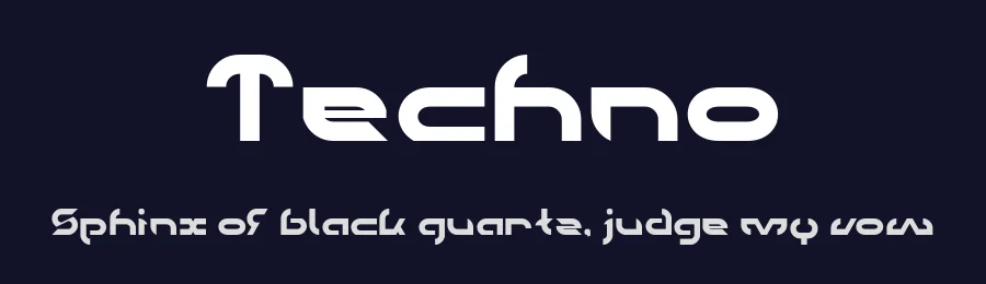 Techno by weknow — Display Font — thumbnail 2