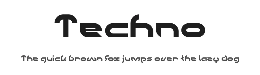 Techno by weknow — Display Font