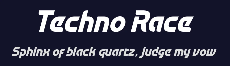 Techno Race by Nirmana Visual — Display Font — thumbnail 2
