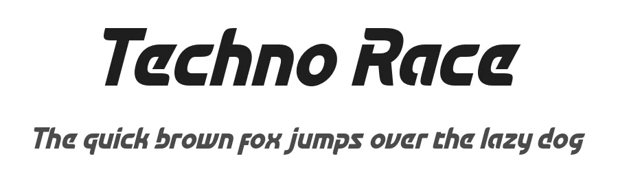 Techno Race by Nirmana Visual — Display Font