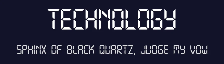 Technology by Vladimir Nikolic — Display Font — thumbnail 2