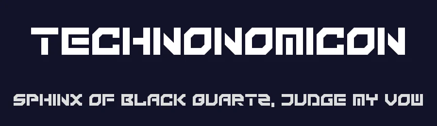 Technonomicon by Hawtpixel — Display Font — thumbnail 2