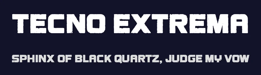 Tecno Extrema by Woodcutter — Display Font — thumbnail 2