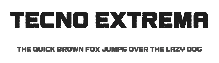 Tecno Extrema by Woodcutter — Display Font