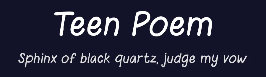 Teen Poem by Pinisiart — Decorative Font — thumbnail 2