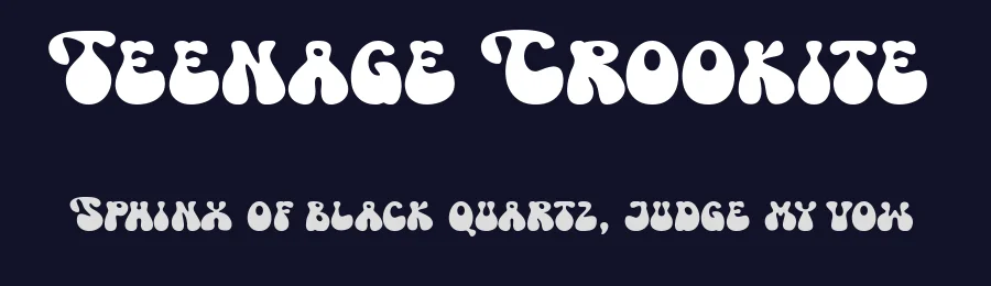 Teenage Crookite by Teenage Foundry — Decorative Font — thumbnail 2