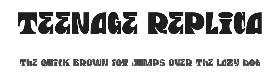 Teenage Replica by Teenage Foundry — Decorative Font