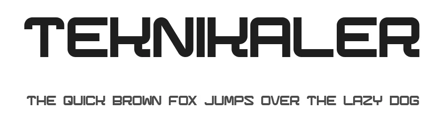 Teknikaler by Alexa — Display Font
