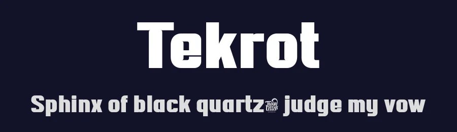 Tekrot by twinletter — Sans Serif Font — thumbnail 2