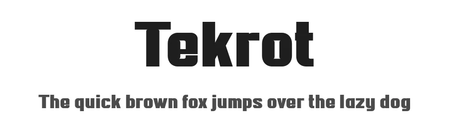 Tekrot by twinletter — Sans Serif Font
