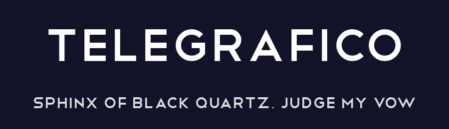 Telegrafico by Salvo Nicolosi — Sans Serif Font — thumbnail 2
