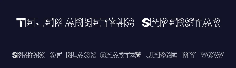 Telemarketing Superstar by Marianfudge — Decorative Font — thumbnail 2