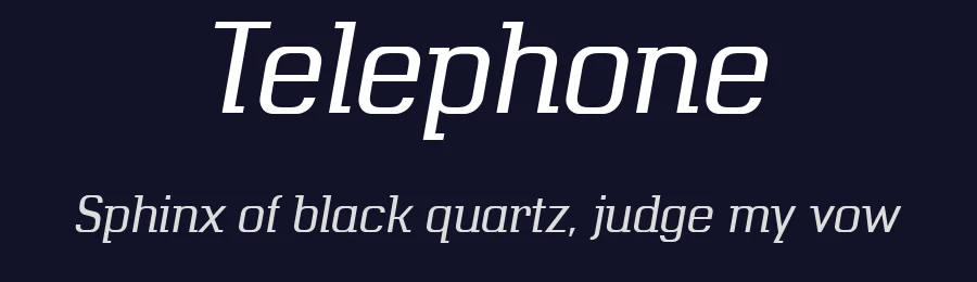 Telephone by K-Type — Sans Serif Font — thumbnail 2