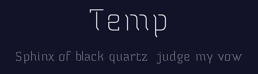 Temp by Fabio Lima — Display Font — thumbnail 2