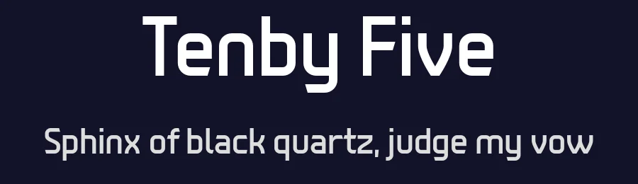 Tenby Five by Paragraph — Display Font — thumbnail 2