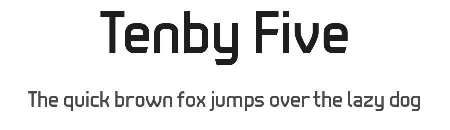 Tenby Five by Paragraph — Display Font