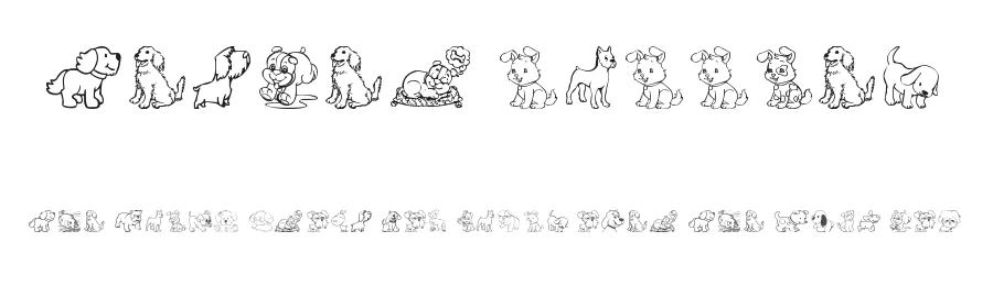 Tender Puppies by Ding Bang β Dingbats Font