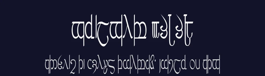 Tengwar 3+4+5 by Paulo Alberto Otto — Dingbats Font — thumbnail 2