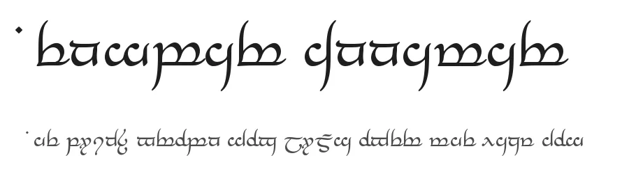 Tengwar Annatar by Johan Winge — Dingbats Font