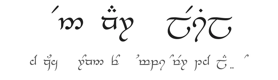 Tengwar Elesil by Noah K. — Dingbats Font