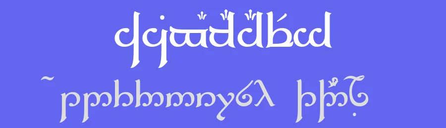 Tengwar Elfica by Enrique Mombello — Dingbats Font — thumbnail 3