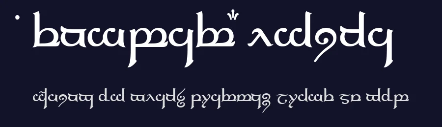 Tengwar Elfica by Enrique Mombello — Dingbats Font — thumbnail 2