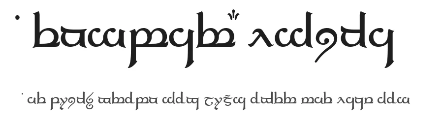 Tengwar Elfica by Enrique Mombello — Dingbats Font