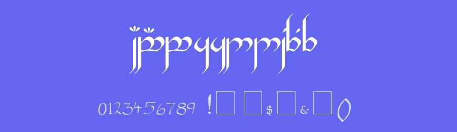 Tengwar Gandalf by Michael S. Elliott — Dingbats Font — thumbnail 3