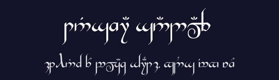 Tengwar Gandalf by Michael S. Elliott — Dingbats Font — thumbnail 2
