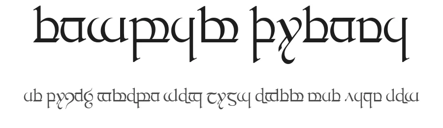 Tengwar Quenya by Daniel Steven Smith — Dingbats Font