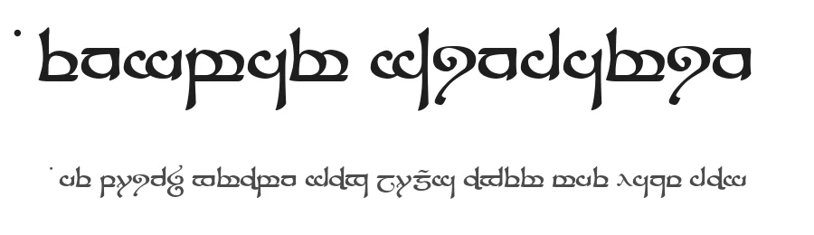 Tengwar Sindarin by Daniel Steven Smith — Dingbats Font